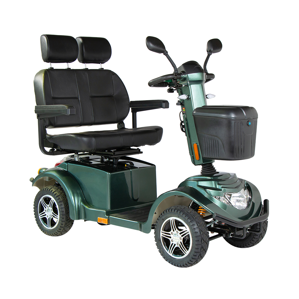 Cómodo scooter de movilidad de doble asiento R9SM-DOUBLE: comparte el viaje, comodidad mejorada